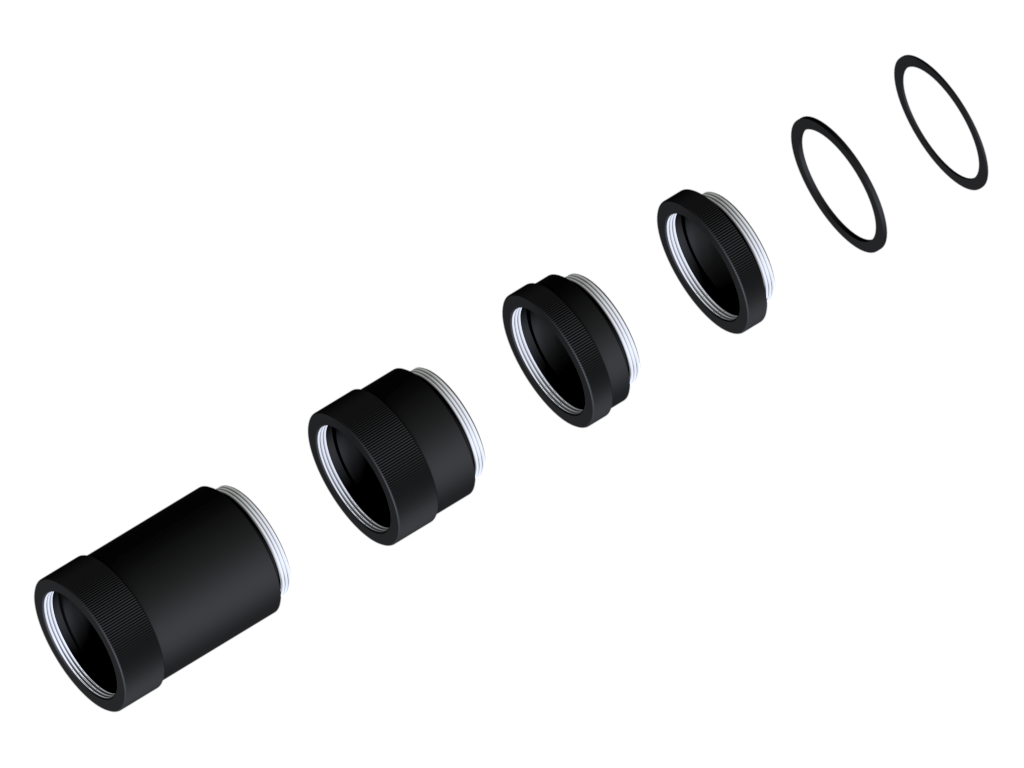 Extension tube set C-mount